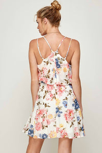 ark & co. Sleeveless Floral Mini Skater Dress in mult color - women's dress - detail view