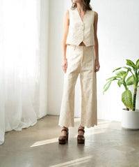 Elle Grey - Eyelet Wide Leg Pants