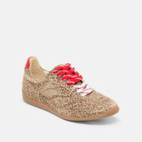 Dolce Vita Women's Laini Sneakers in tan leopard printed suede - women's sneaker - alternate view