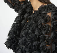 Joseph Ribkoff - Rosette Long Sleeve Bolero Jacket