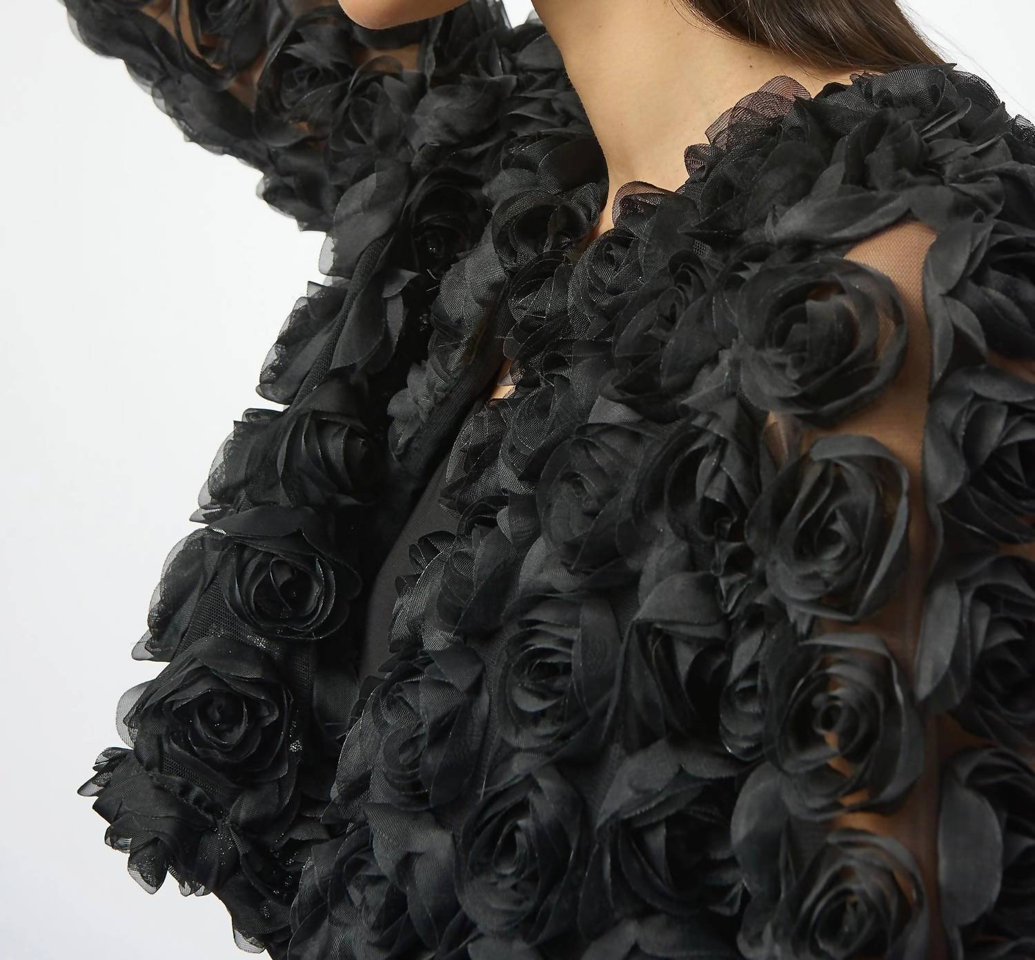 Joseph Ribkoff - Rosette Long Sleeve Bolero Jacket