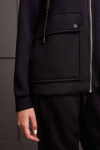 Tribal - Scuba Knit Hooded Zip Up Jacket