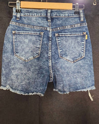 Vibrant M.I.U - Distressed Denim Shorts