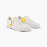 YY Nation Women's Fractus Cactus Sneaker in white yellow lemon - women's sneaker - detail view