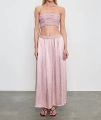Enza Costa - Textured Satin Celeste Skirt