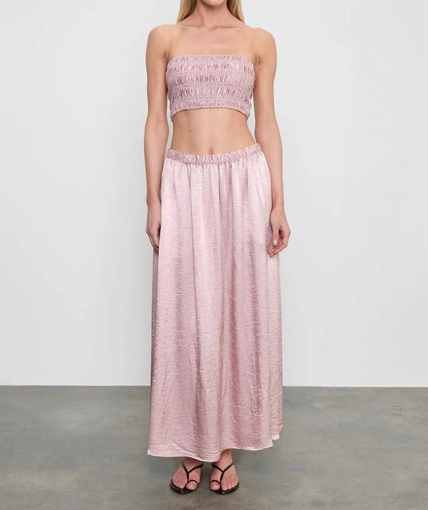 Enza Costa - Textured Satin Celeste Skirt