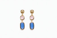 Avenue Chic - Women's Rectangular Drop Stud Earrings