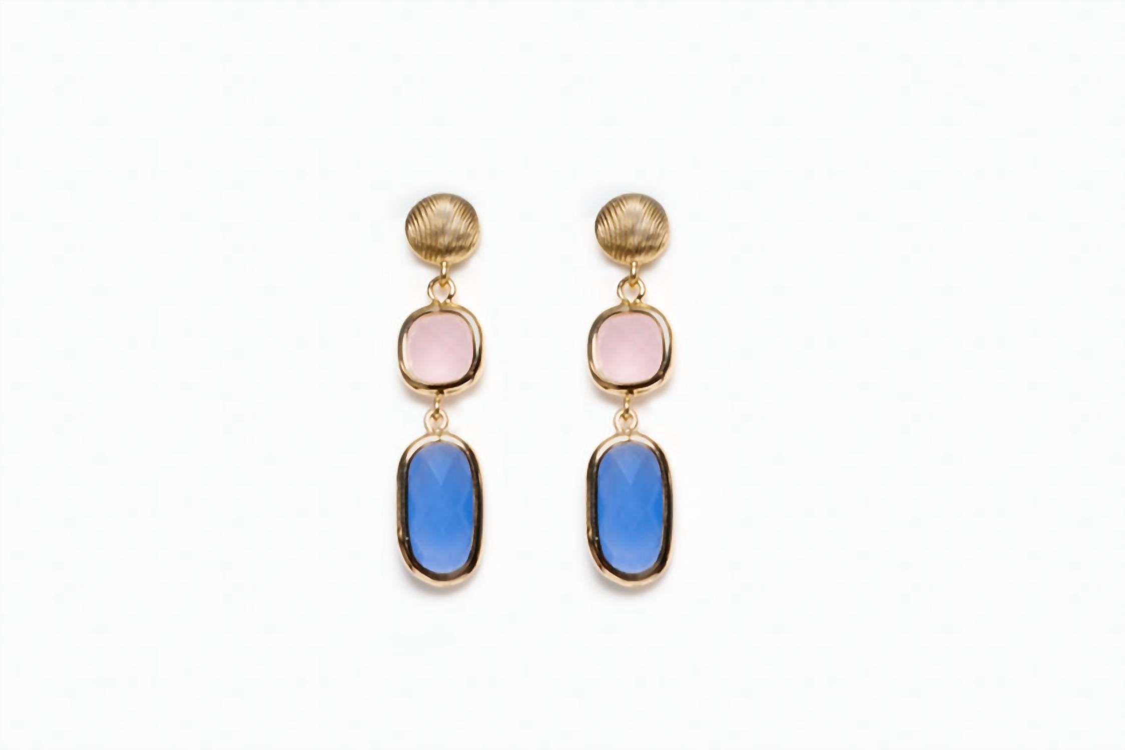 Avenue Chic - Women's Rectangular Drop Stud Earrings