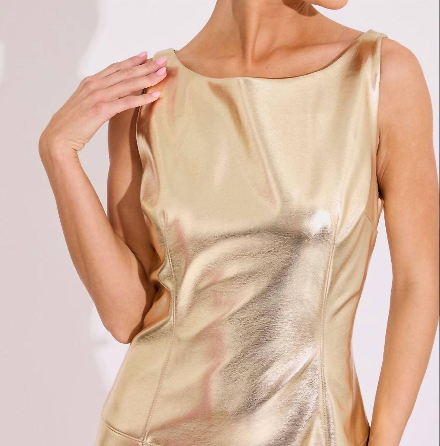 Alden Adair Selena Midi Dress in gold - women's dress - view 4