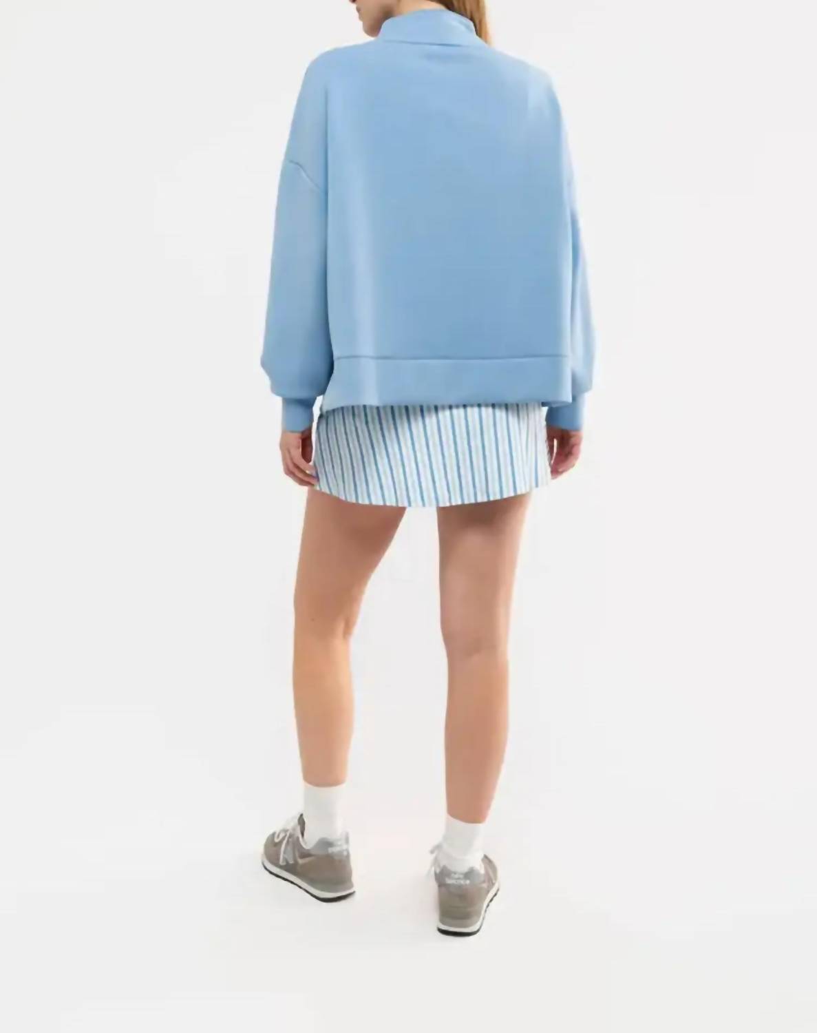 SMITH & QUINN Morgan Quarter Zip Top in regatta - women's top - alternate view