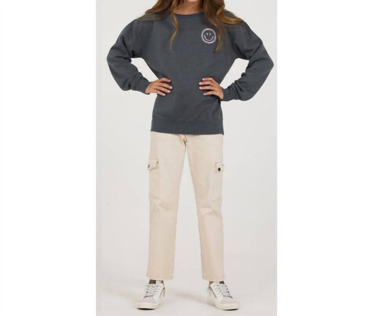 Vintage Havana - Love Off Shoulder Crew Sweatshirt