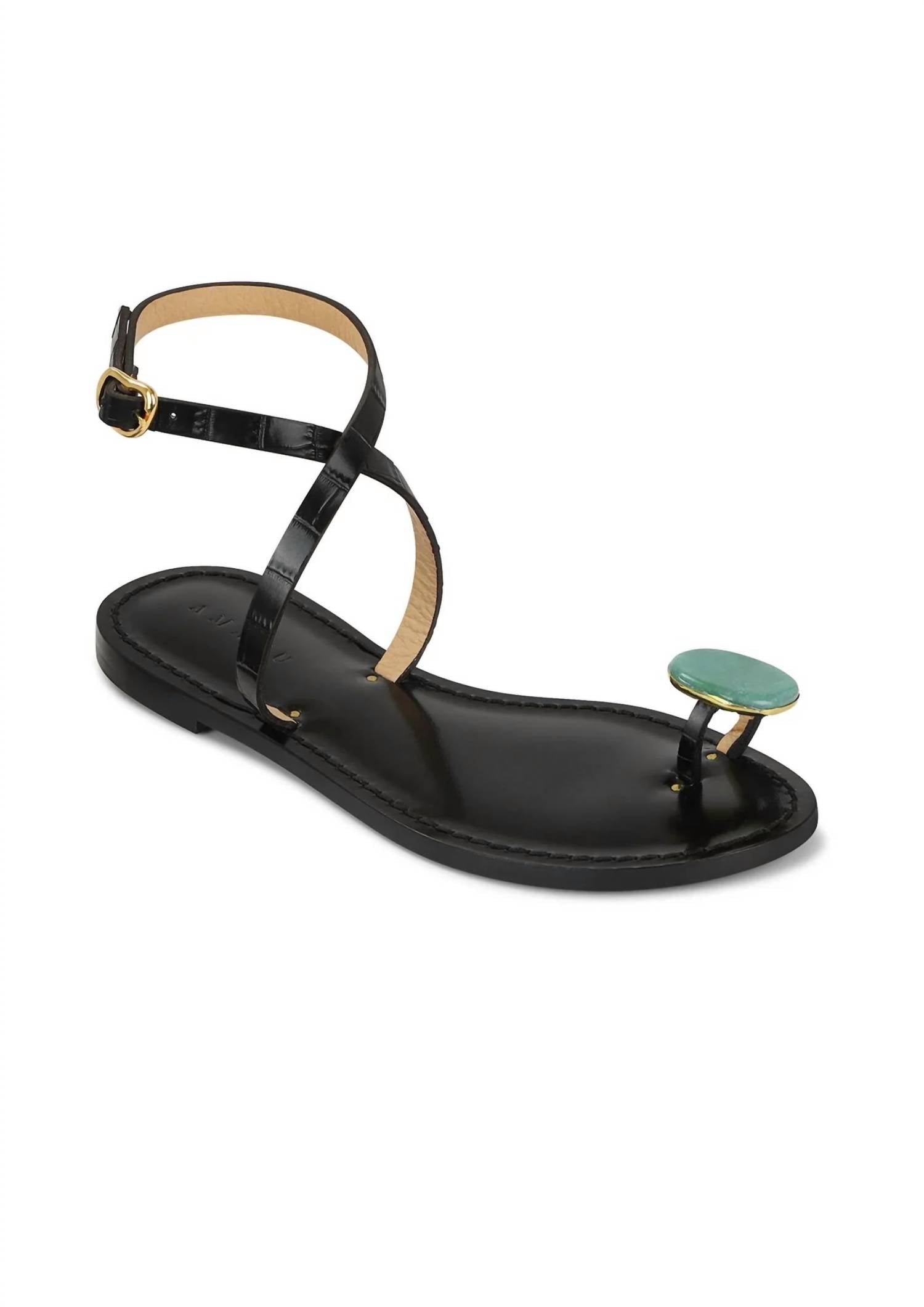 Amanu - Women's Kibera Embellished Leather Sandals