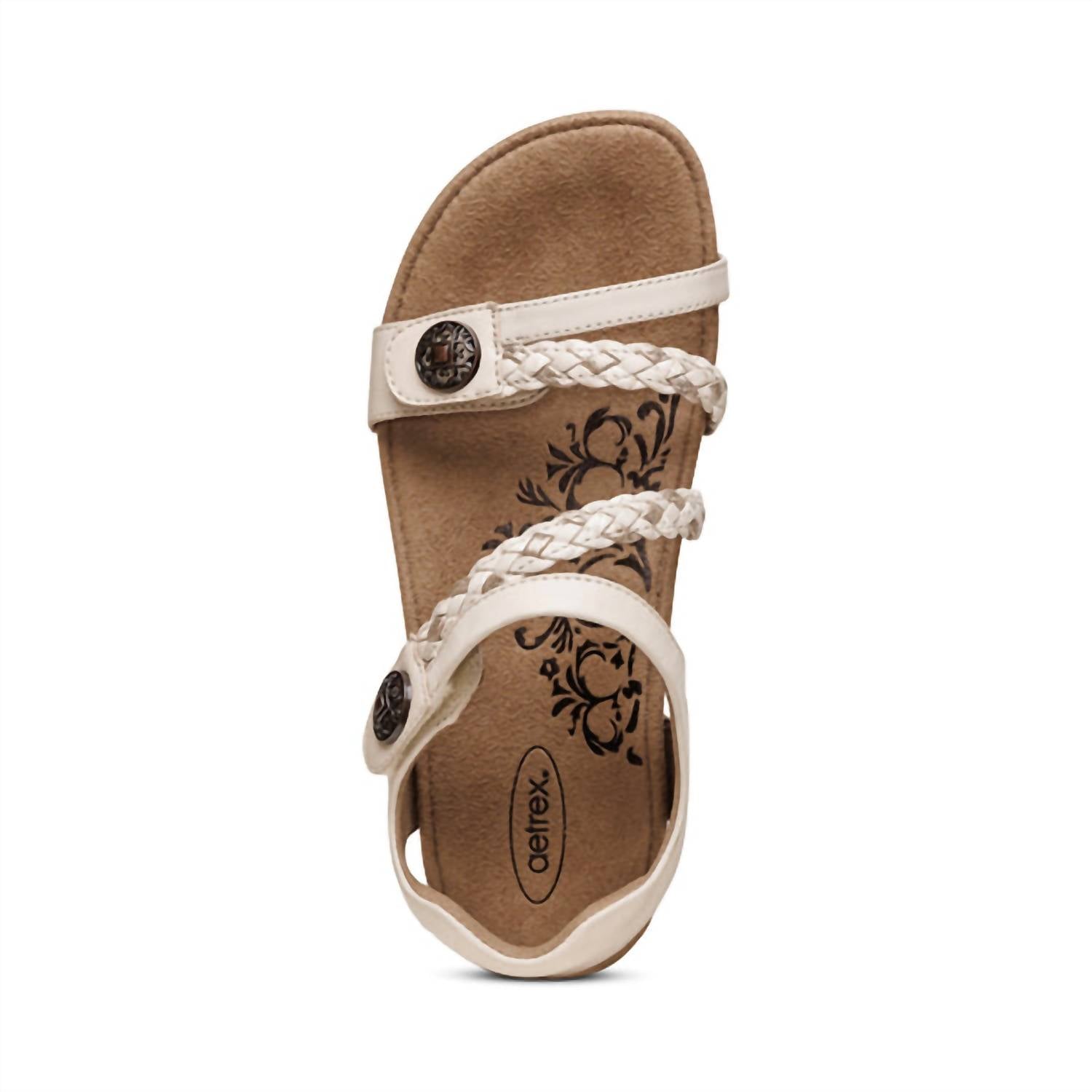 Aetrex - Women's Jillian Braided Quarter Strap Sandal