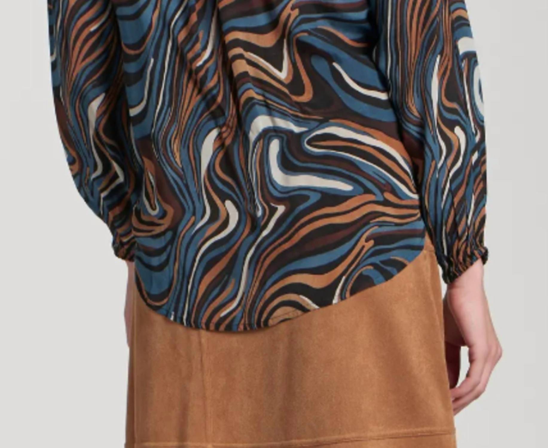 Apny - V-neck Drawstring Top