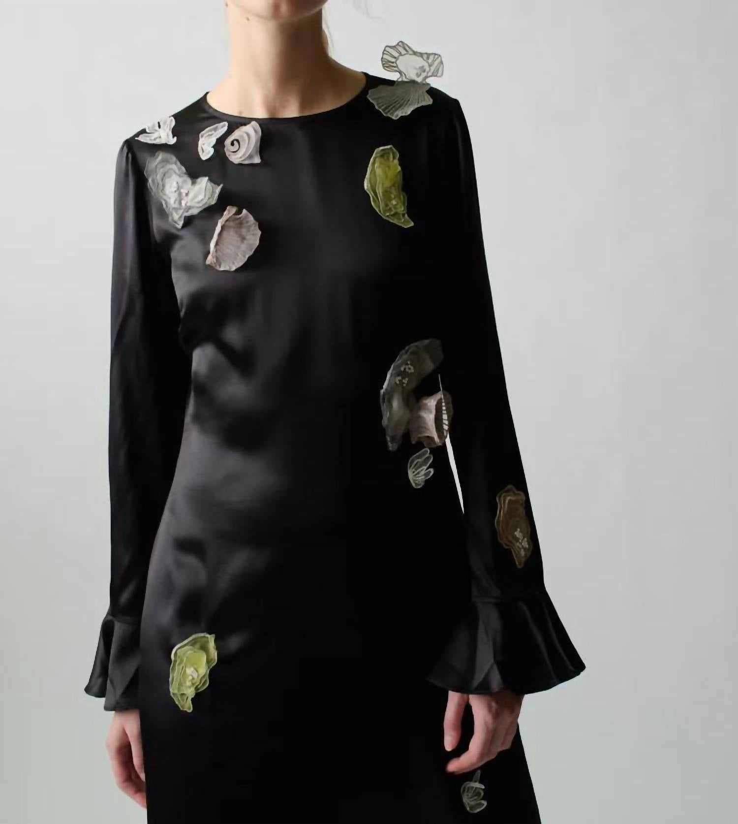 Lingua Franca - Ania Embellished Silk Dress