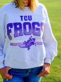 Queen Of Sparkles - Texas Christian Frogs Vintage Sweatshirt