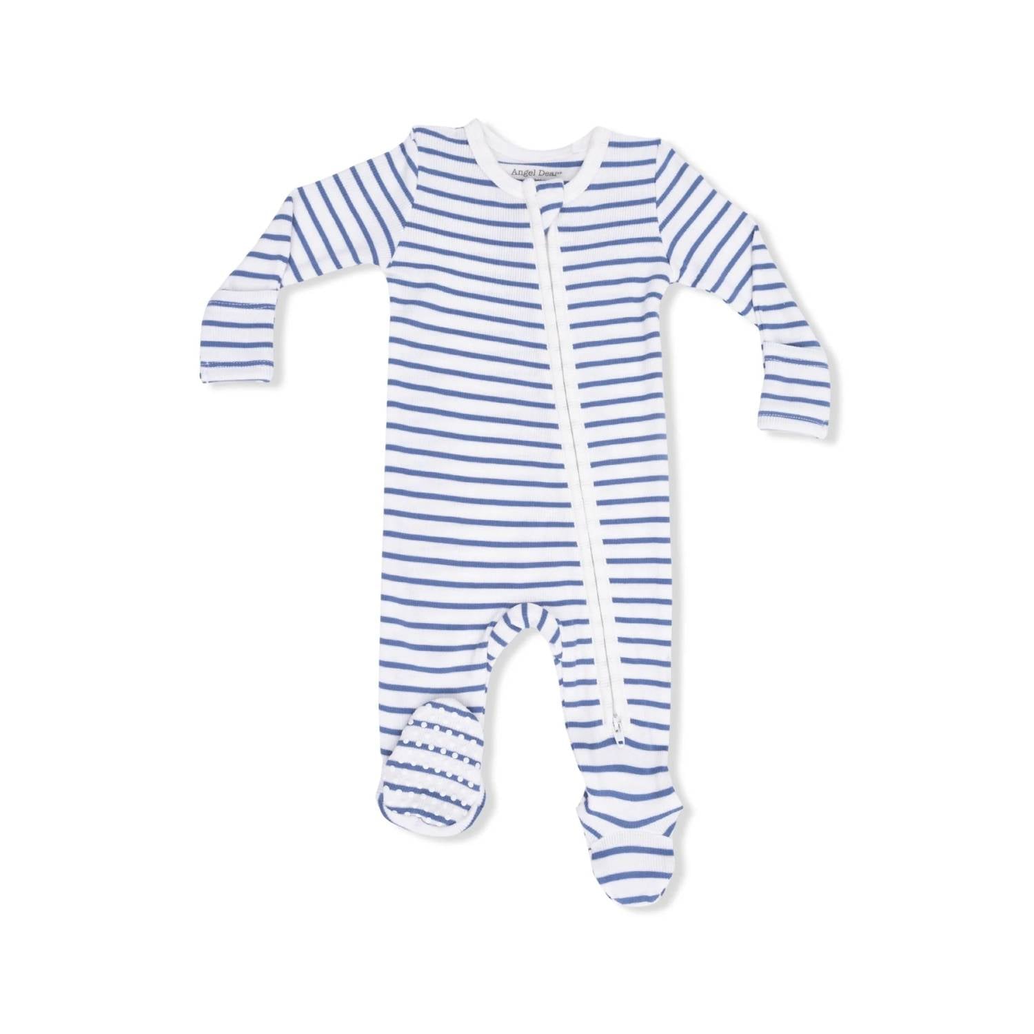 Angel Dear - Kids Ribbed Modal 2 Way Zipper Footie