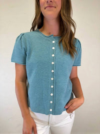 &Merci - Short Sleeve Sweater Cardigan