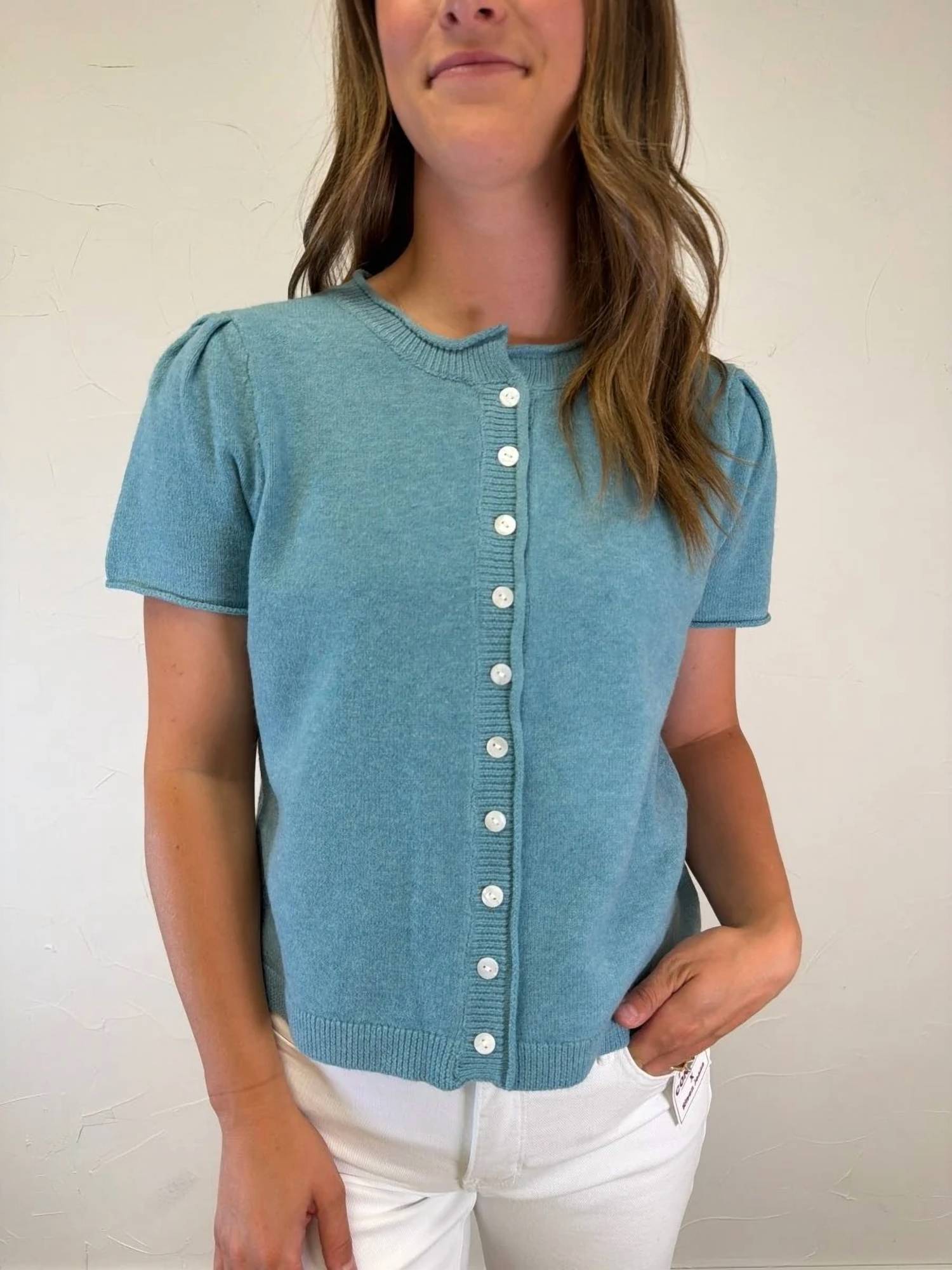 &Merci - Short Sleeve Sweater Cardigan