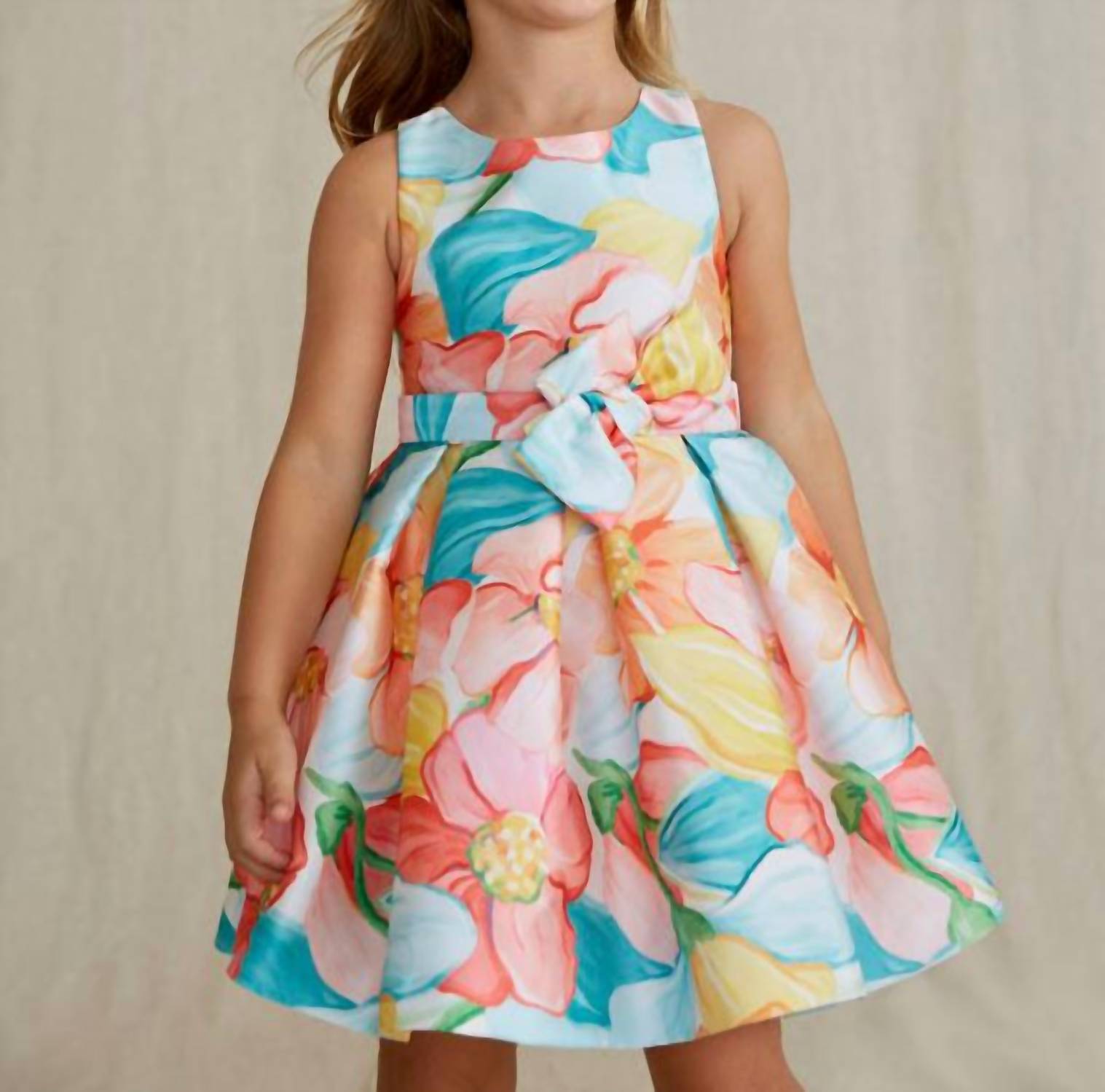 Abel & Lula - Floral Mikado Print Dress