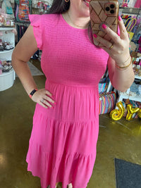 Blu Pepper - Smocked Tiered Midi Dress
