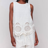 Charlie B - Embroidered Sleeveless Top