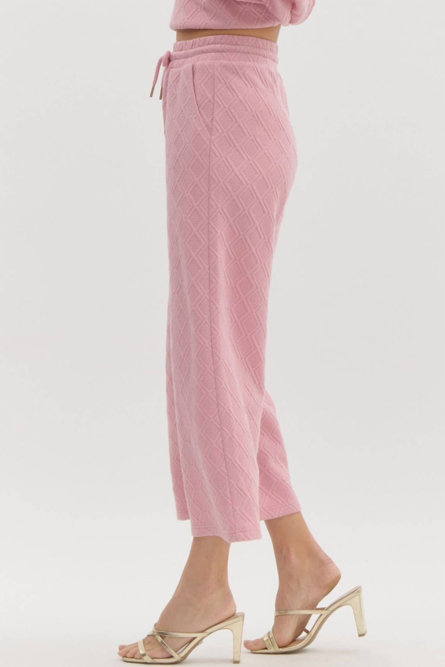 Entro - Women's Diamond Textured Pants