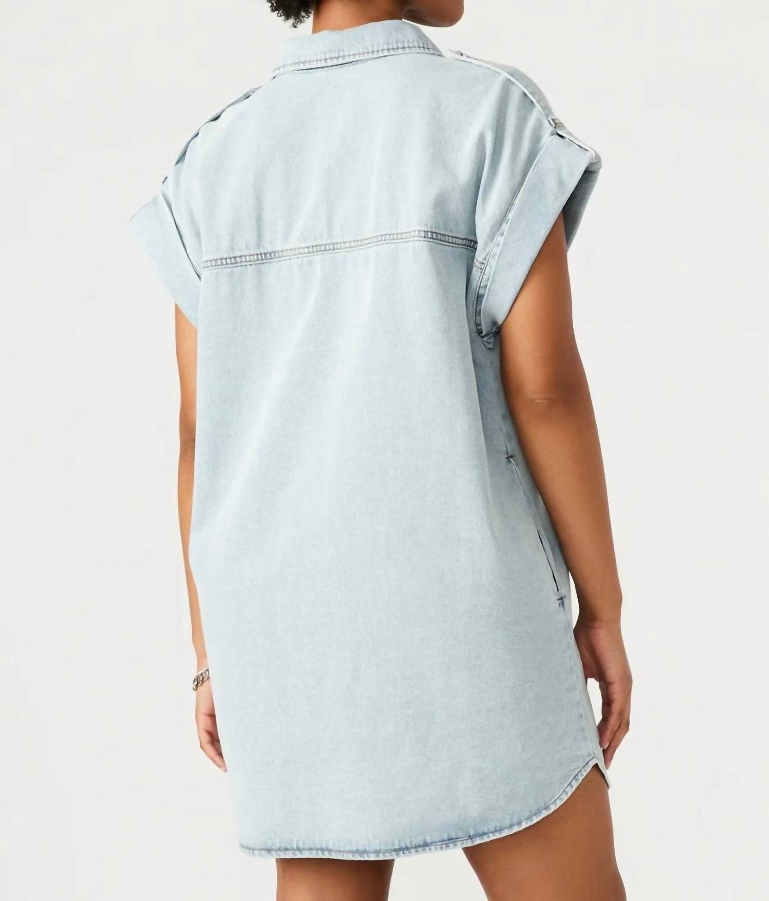 STEVE MADDEN Ilara Denim Mini Dress in blue - women's dress - view 5