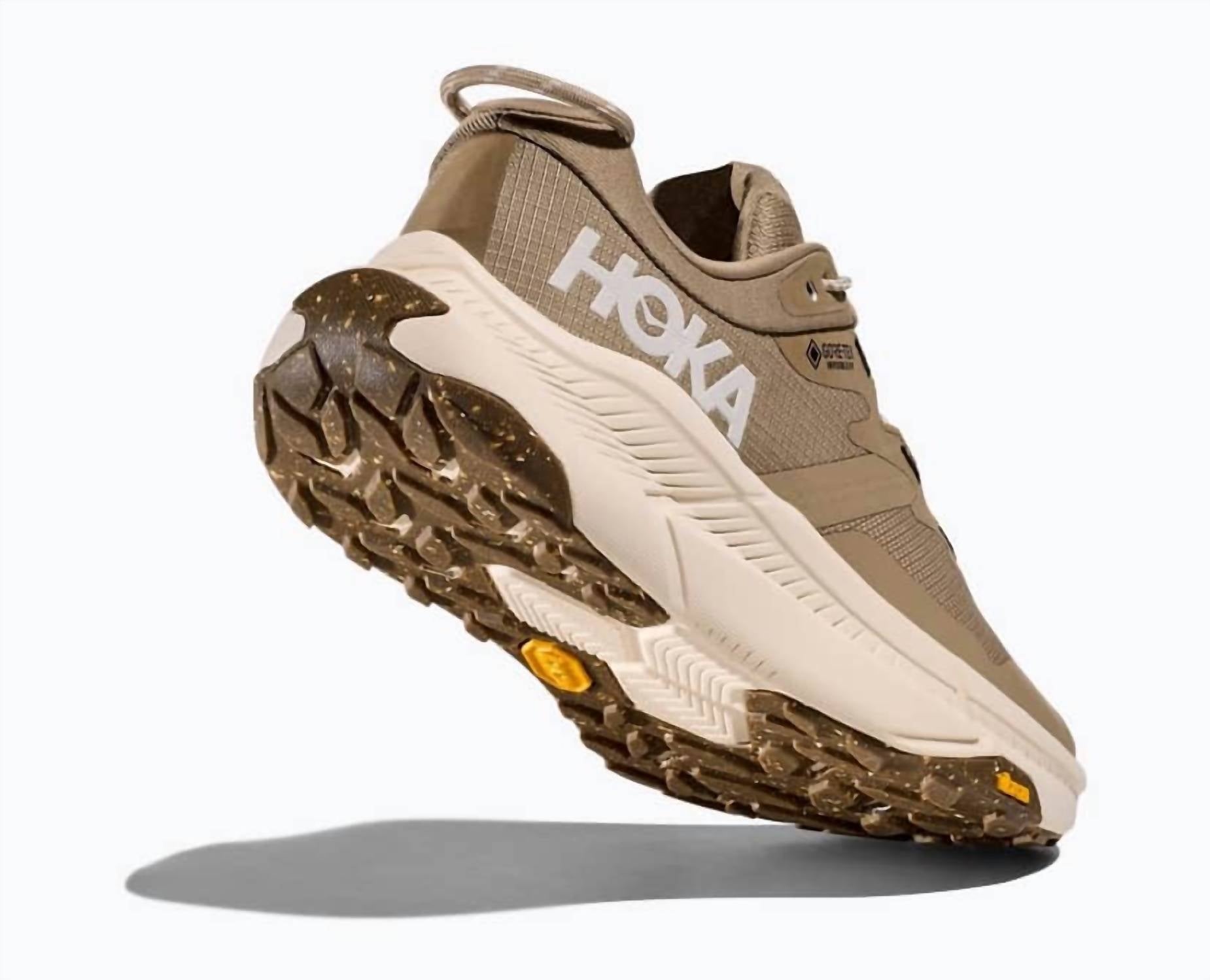 Hoka Women's Transport Gore-tex Trail Running Shoes in dune - women's shoe - view 4
