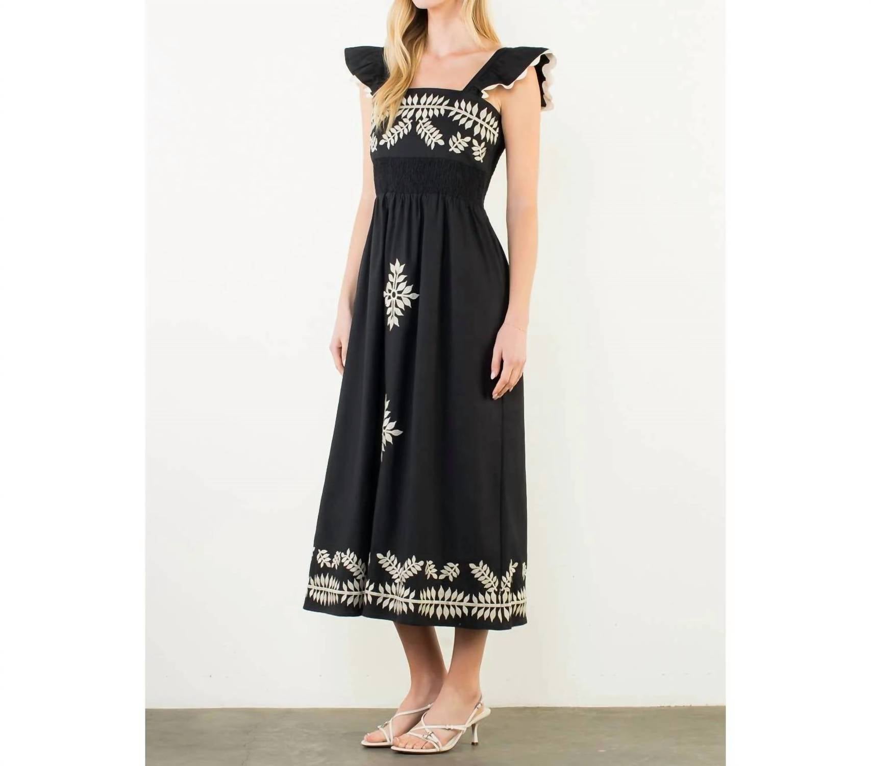 Thml - Shleby Embroidered Midi Dress