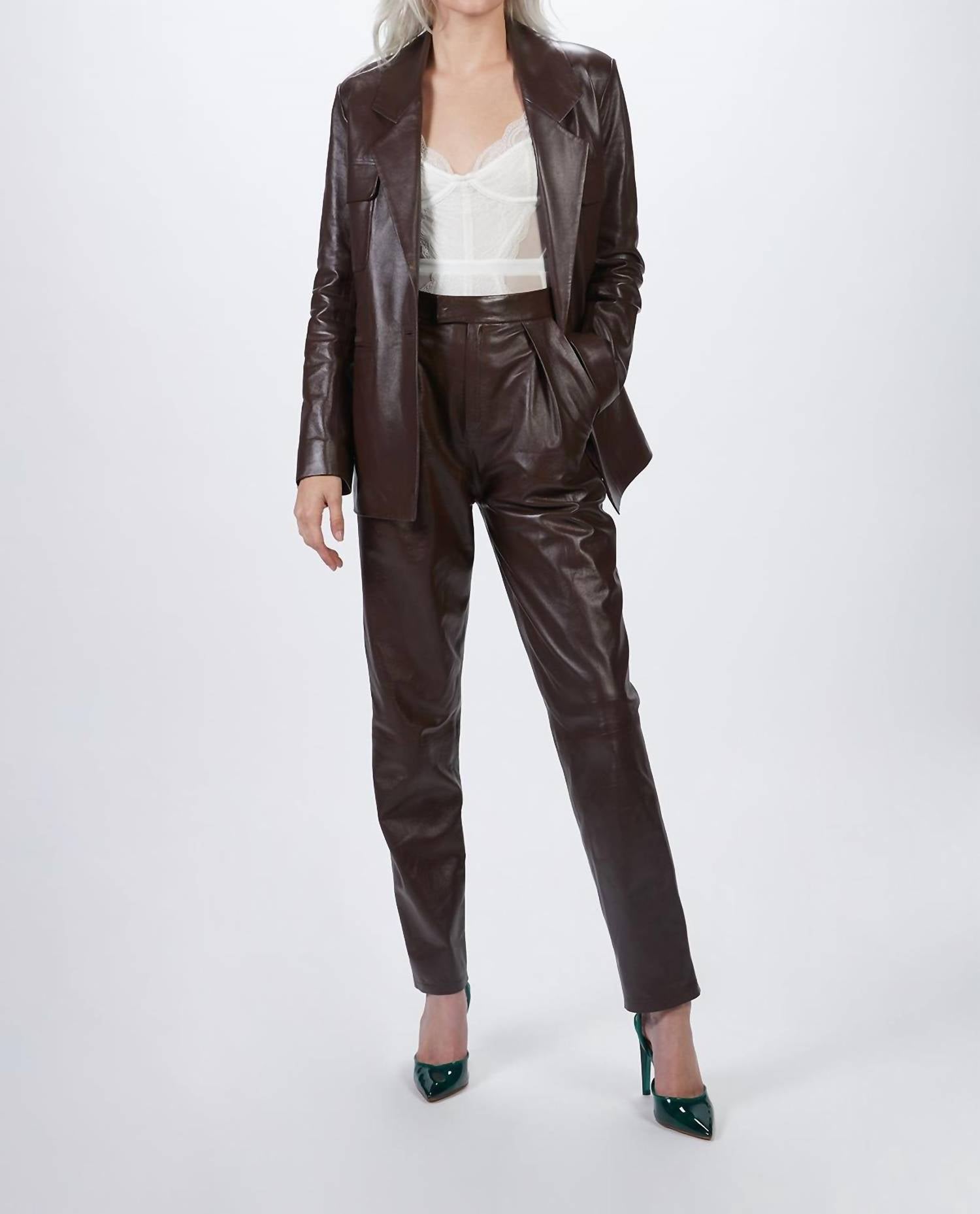 SUIT LEATHER JACKET