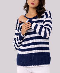 Angel Apparel - Crochet Stripe Top