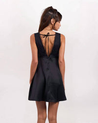 Rowan + Riot - Lace Plunge Flare Mini Dress