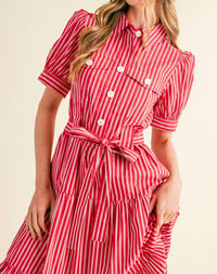 &Merci - Cora Stripe Shirt Dress