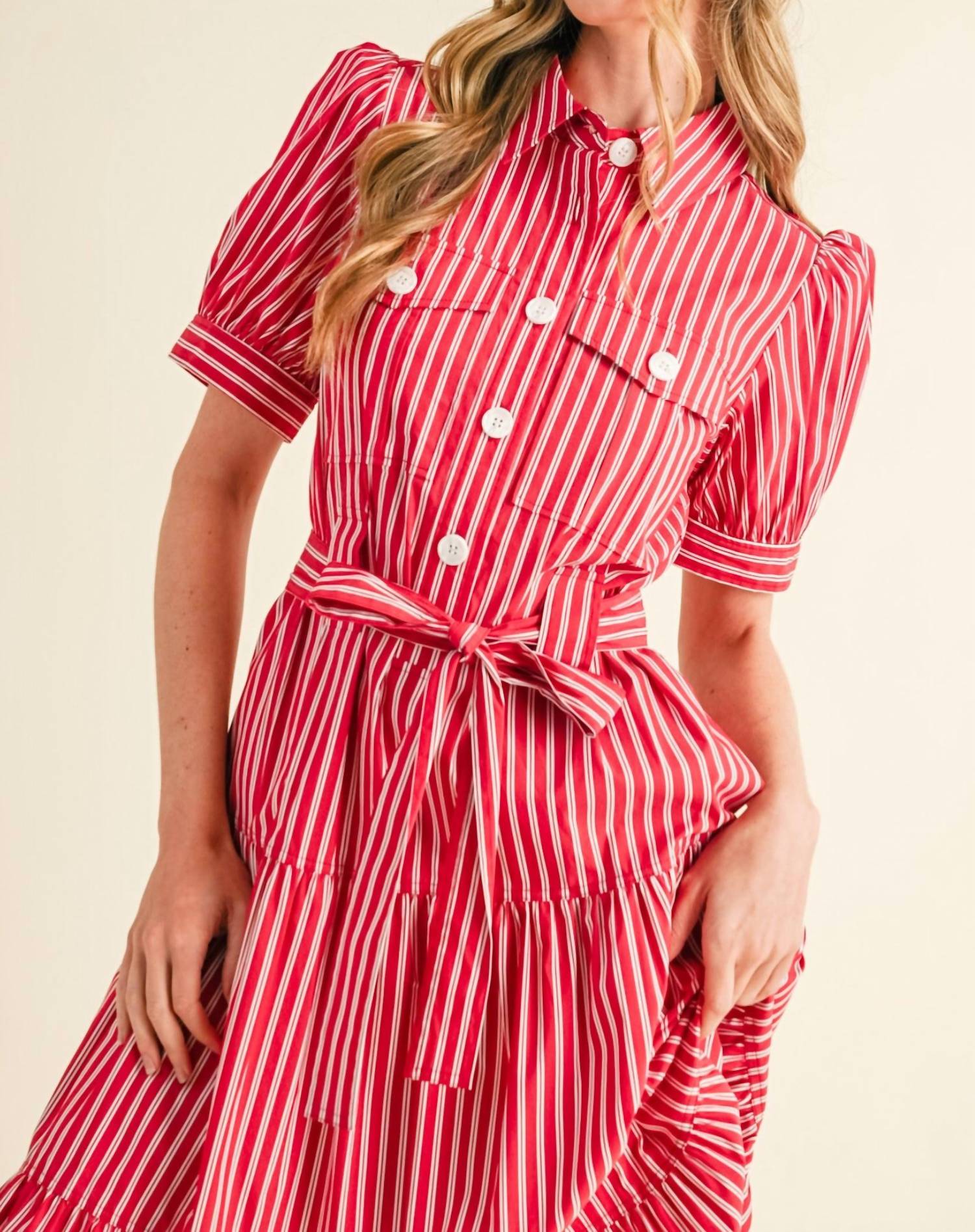 &Merci - Cora Stripe Shirt Dress