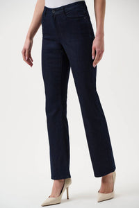Joseph Ribkoff Brooke Classic Bootcut Stretch Jeans in dark denim blue - women's jeans - alternate view