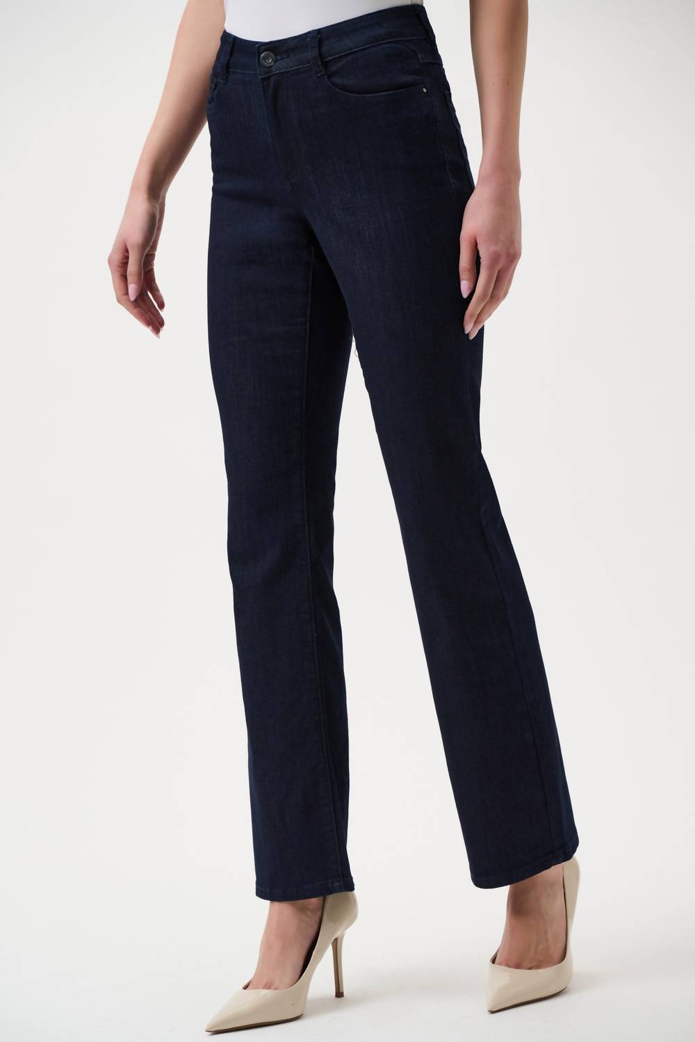Joseph Ribkoff Brooke Classic Bootcut Stretch Jeans in dark denim blue - women's jeans - alternate view