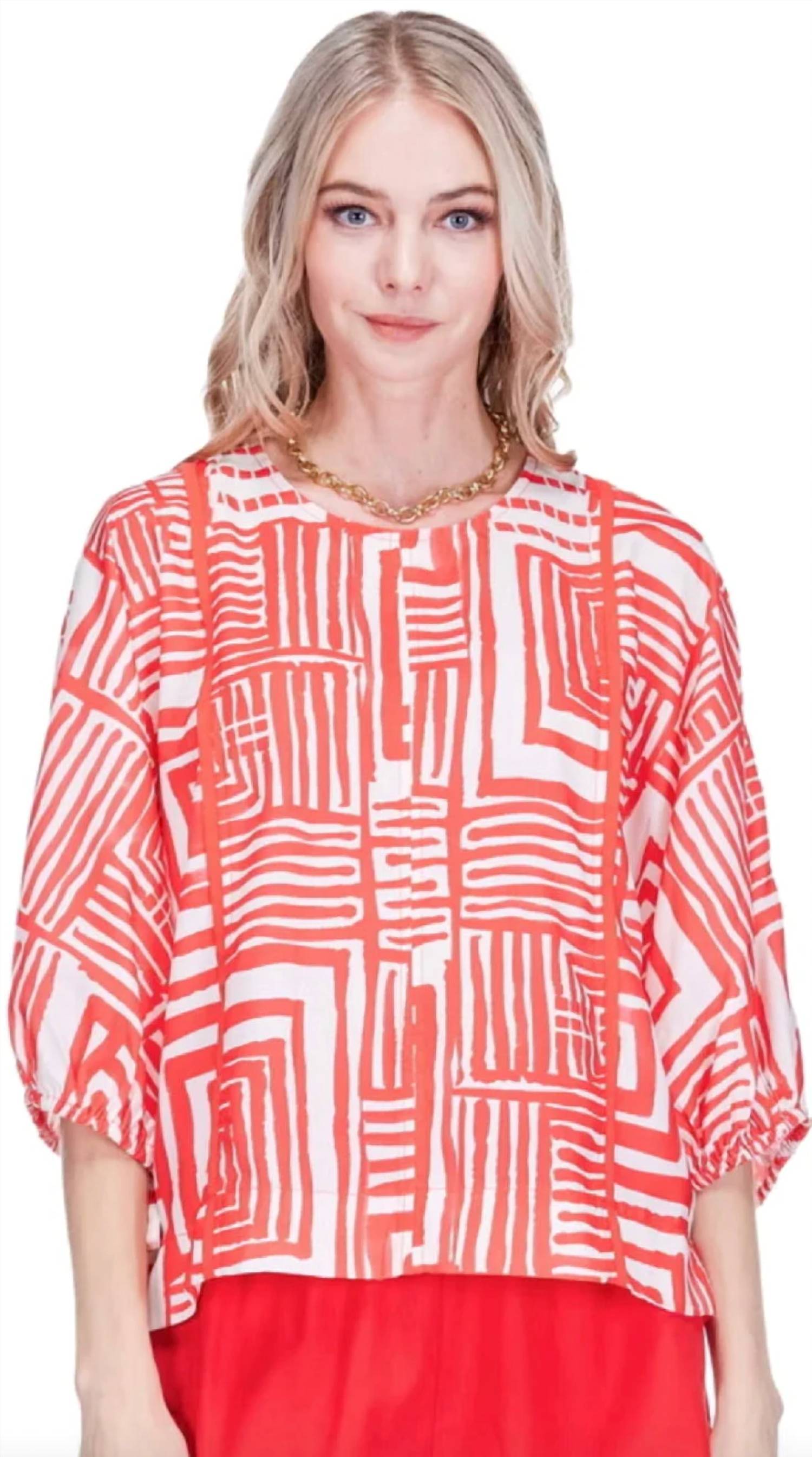 Joy Joy - Gored 3/4 Full Sleeve Top