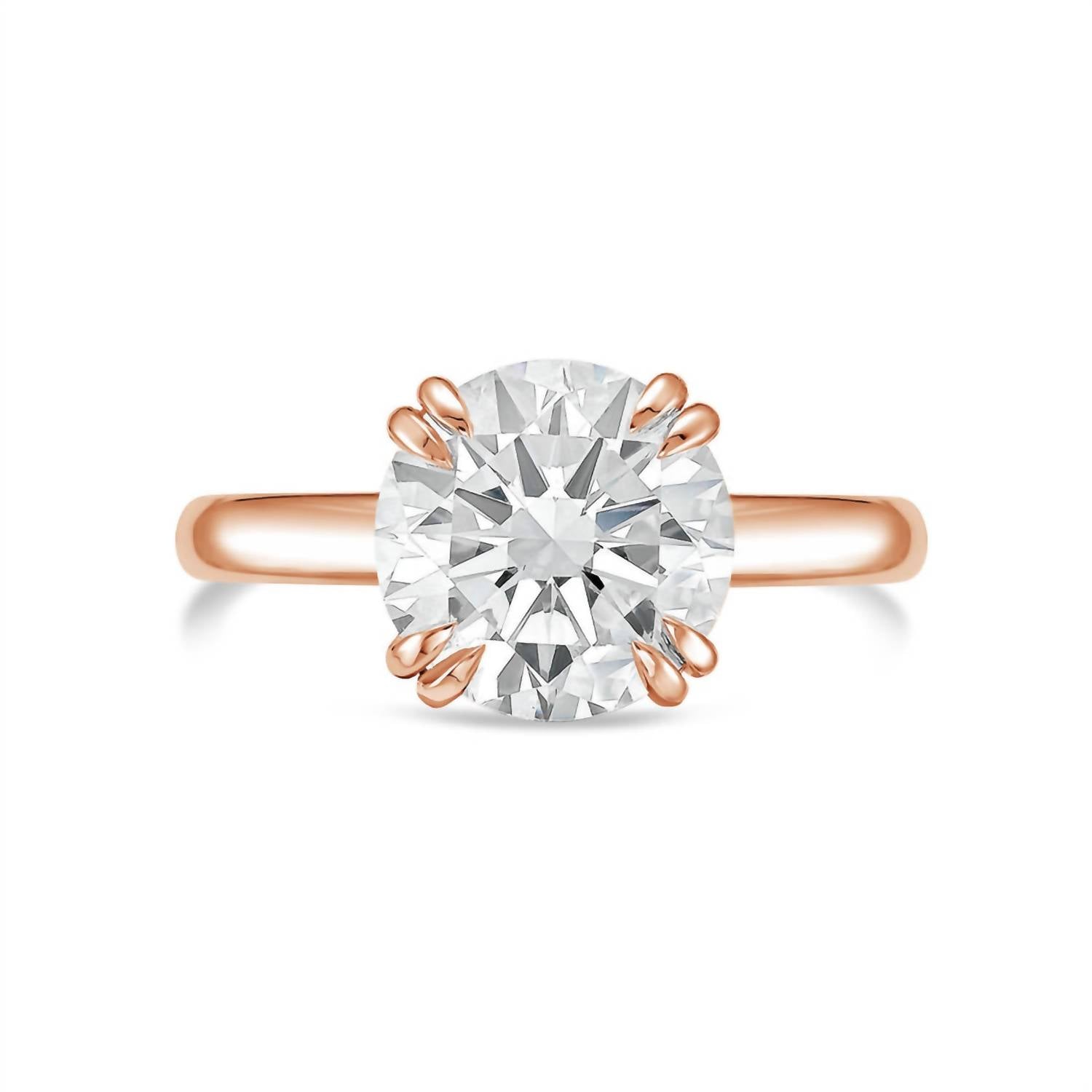 Diana M Jewels - 8.00 Ct Classic Split Claw Lab-grown Round Diamond Solitaire Ring