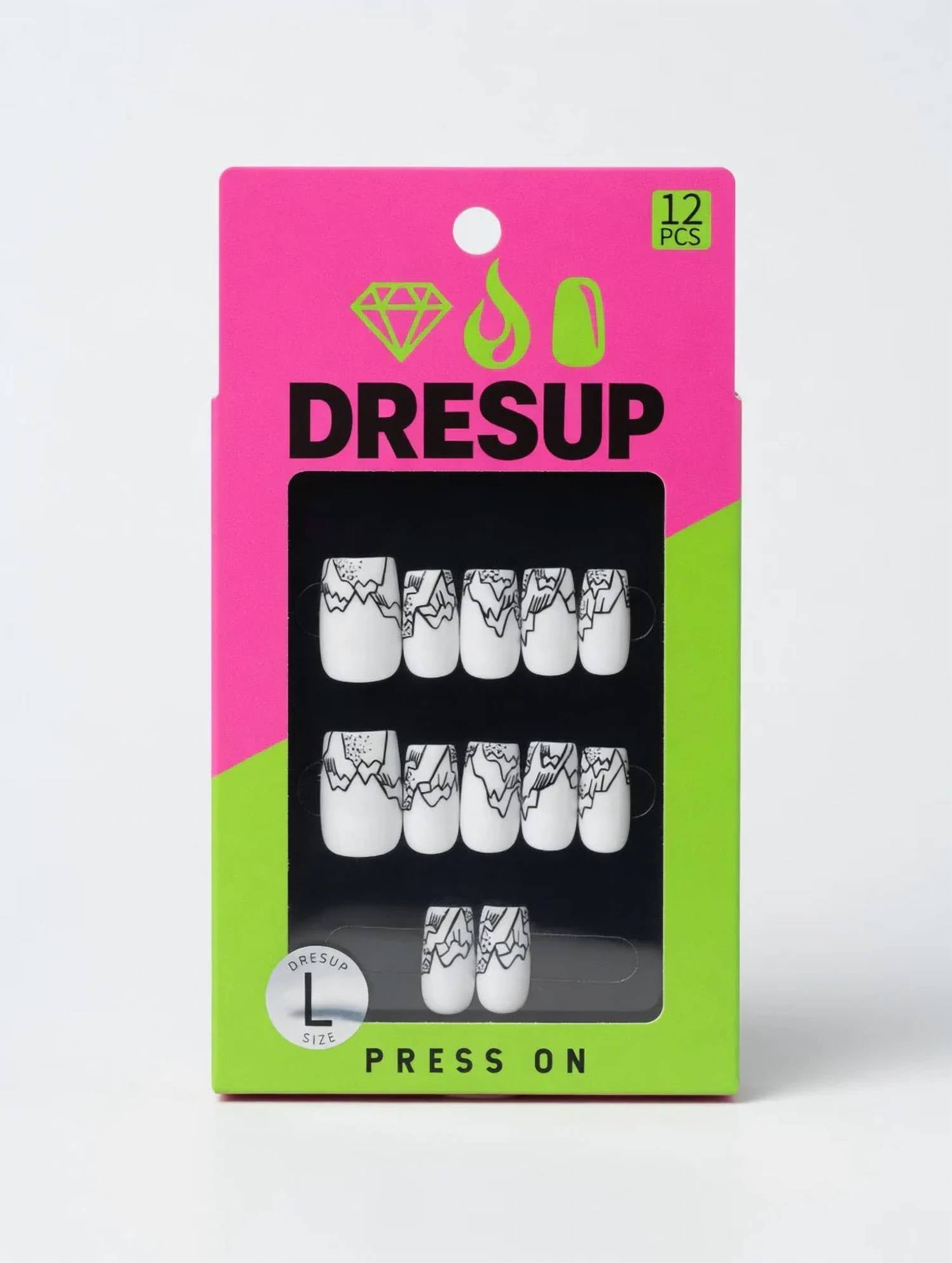 Dresup - Women's Custom Mountain Peak Nails