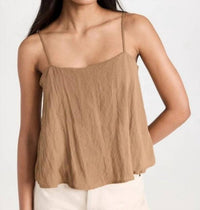 Z Supply Annie Adjustable Straps Flowy Tank Top in otter brown - women's tank top