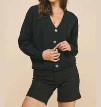 Pinch - Raw Edge Sweater Cardigan