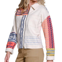 Multiples - Embroidered Shirt Jacket