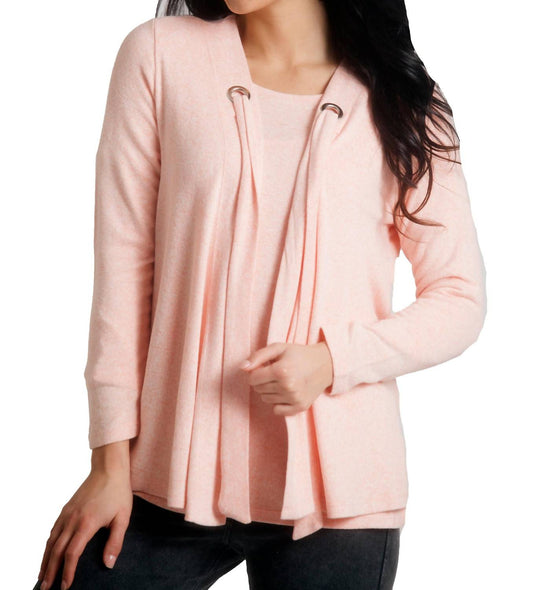 Nikki Kashmira Grommet Open Cardigan