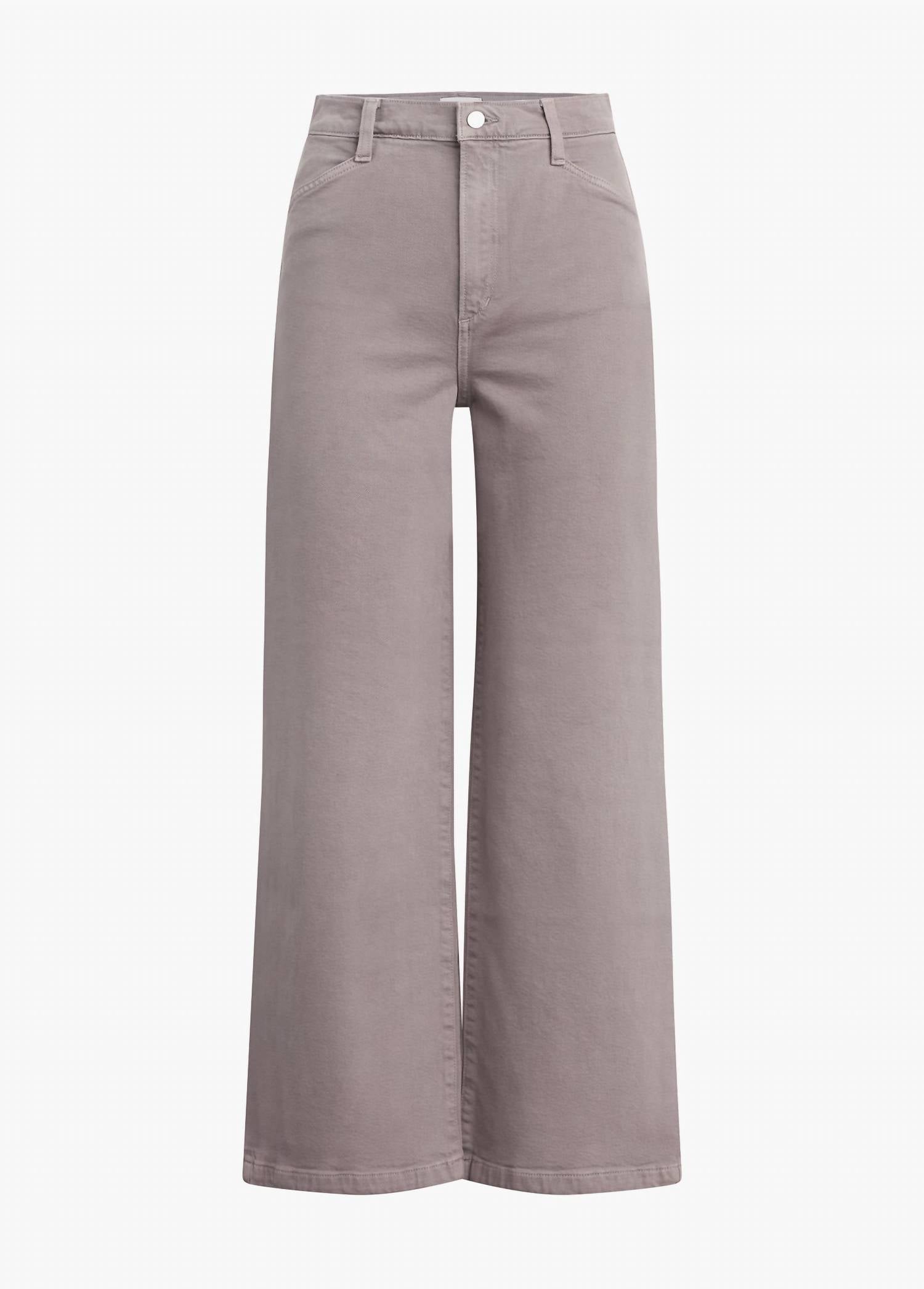 Favorite Daughter The Mischa Super High Rise Wide Leg Ankle Jeans in soft taupe - women's jeans - view 4
