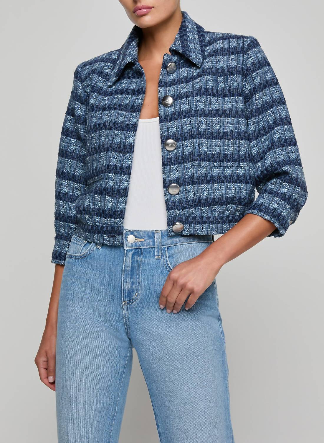 L'Agence - Jia Crop 3/4 Sleeve Jacket