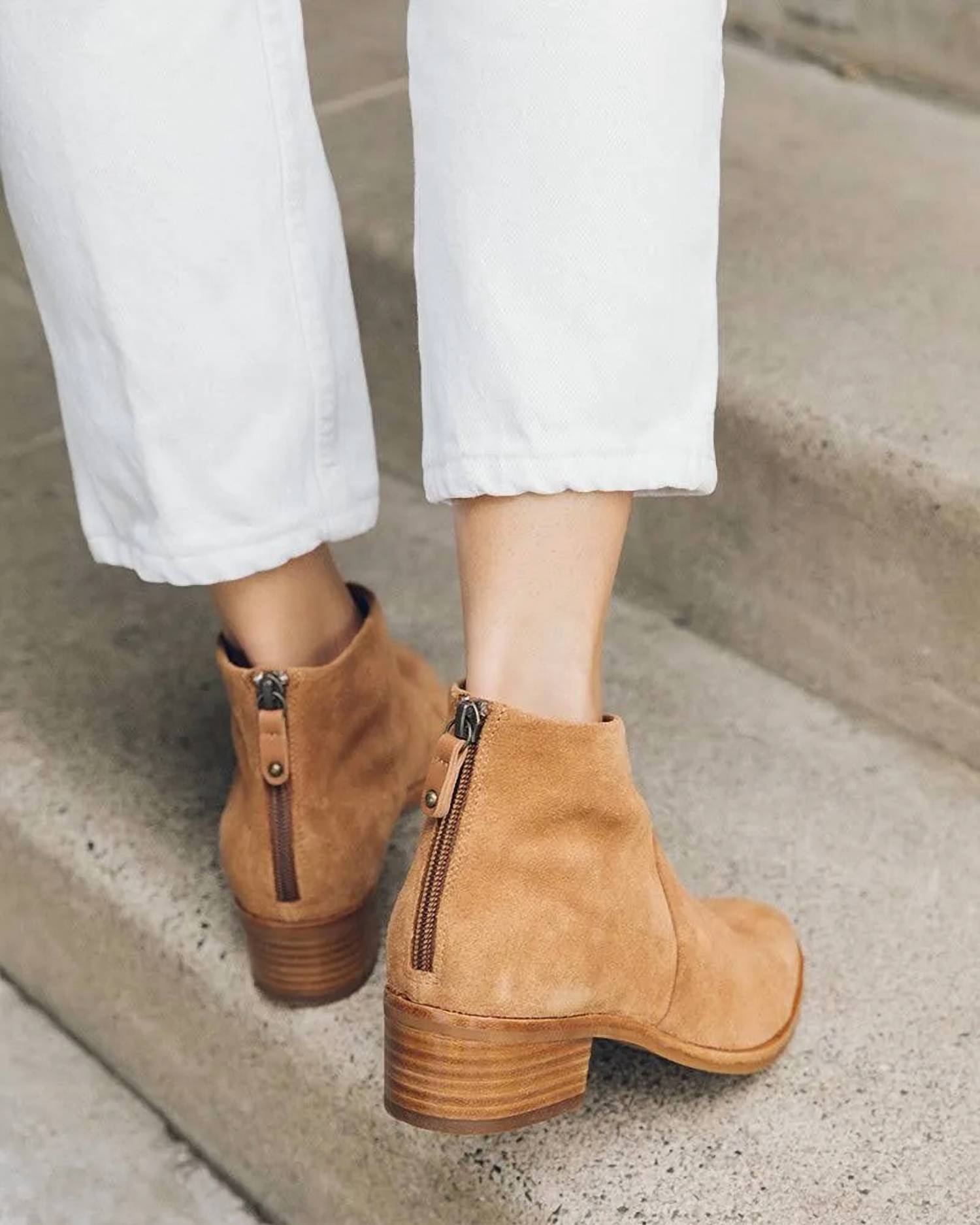 Soludos Women's VENETIAN Bootie in tan suede - women's shoe - view 4