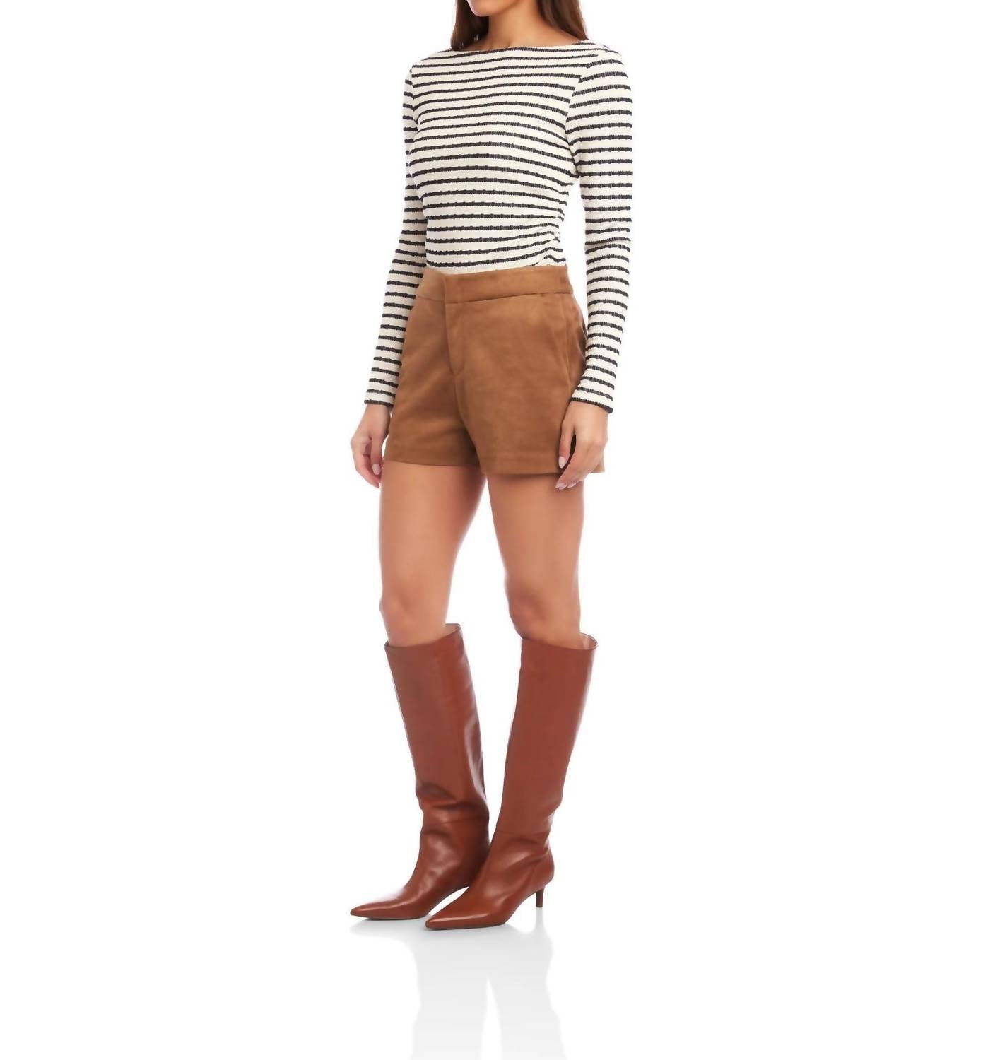 Fifteen Twenty - Faux Suede Modern Shorts