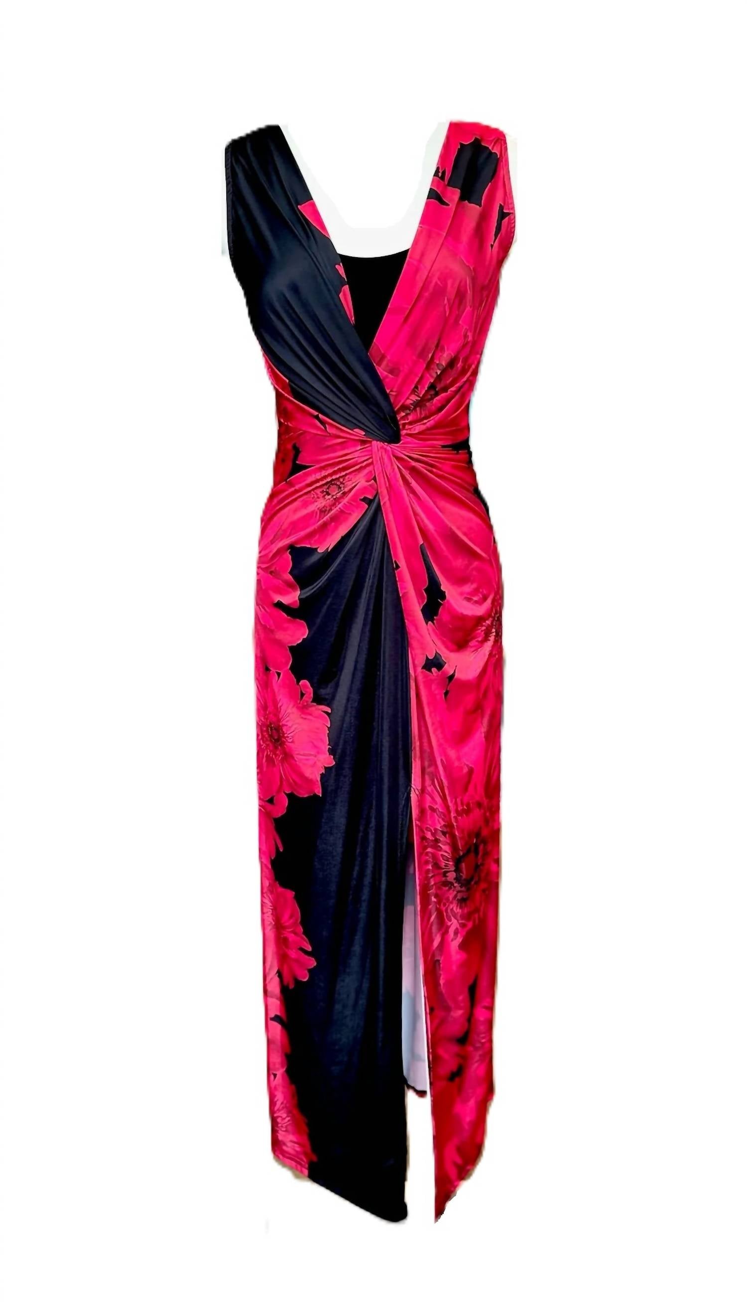 Ariella - Women's Twist Front Slit Maxi Dress