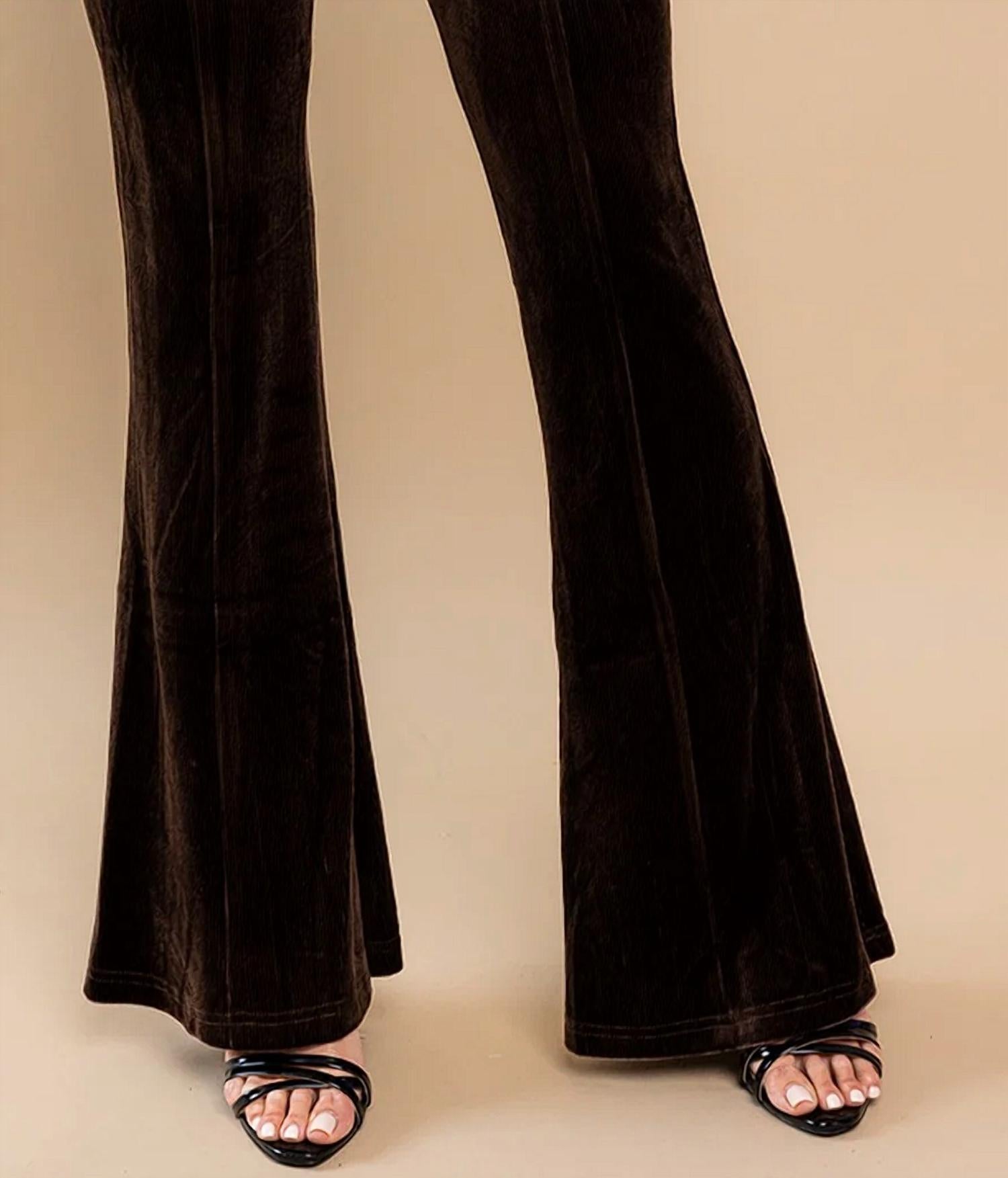 TCEC Brunch Pant in chocolate - women's pants - detail view